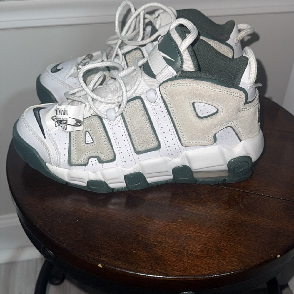 Kids White and Green Sneakers